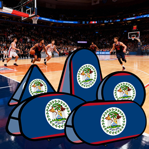 Bannière ovale Belize en tissu tricoté warp-knit pour la promotion publicitaire en extérieur, tente extérieure - Product Image 5