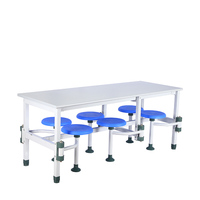 Table à manger d'école en bois et métal de conception moderne de Shanfeng pour la maison et l'hôtel pour l'utilisation de salle à manger de cafétéria de cour de cantine