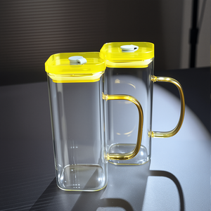 Super <b>Clear</b> High Borosilicate Glass Mug 16oz, Non-Toxic Dishwasher Safe for Daily Use - Product Image 6