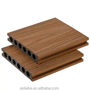 热销防水户外室外木塑地板AL-K140-25D便宜的6圆孔木塑复合板木塑