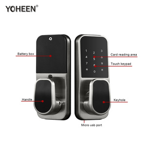 YOHEENドアノブロック電子セキュリティWifiスマートデジタルドアロック亜鉛合金Bluetoothロッククラウド指紋Bluetooth - Product Image 4