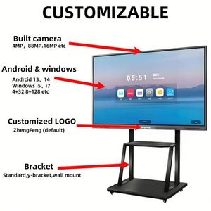 Chúng Tôi/Châu Âu Trong Kho Kỹ Thuật Số Bảng 55 65 75 85 Inch Cảm Ứng Bảng Tương Tác Android Cửa Sổ Hội Nghị Giáo Dục Di Động 4K A01 - Product Image 2
