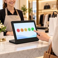 Tablette Android compacte 8 pouces en forme de L, écran tactile RK3566, kiosque de rétroaction client avec WiFi, Bluetooth, RJ45 pour les magasins de détail