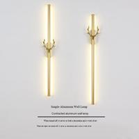 Lampu Dinding Kamar Tidur LED Sederhana Modern Lampu Strip Dinding Ruang Tamu Lampu Dinding Kepala Rusa untuk Tangga Koridor Hotel