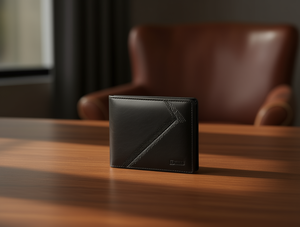 Portafoglio da Uomo in Vera Pelle, Chiusura Corta Pieghevole, Stile Minimalista, Ideale come Regalo - Product Image 2