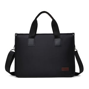 Sac à bandoulière vintage pour homme en nylon avec fermeture éclair, sac à main décontracté en cuir de vachette, nouveau sac pour ordinateur portable tendance. - Product Image 5