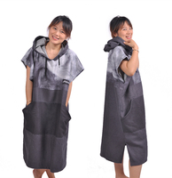 Poncho de surf à capuche 2026, nouveau design, pour adulte, à prix abordable, couleur gris clair