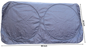 Parasoles de Coche Plegables Personalizados con Impresión, de Poliéster con Protección UV, Tipo Burbuja, Económicos, con Doble Círculo y Logotipo - Product Image 3