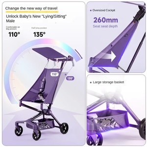 Cochecito de Bebé Portátil de Bolsillo, Plegable con una Sola Mano, Reclinable, Ligero, Aprobado por Aerolíneas, para Niños Pequeños - Product Image 1