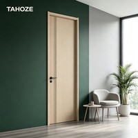 Porte intérieure en bois écologique sans peinture, surface en panneau de fibres de bambou, pour écoles, hôpitaux, bureaux et bâtiments
