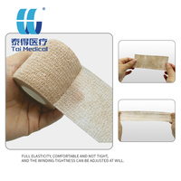 Bande adhésive auto-élastique non tissée 5CM*4.5M – Bande de contention souple pour doigts, poignets et chevilles – Pansement de premiers secours, usage vétérinaire et sportif