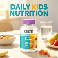 Complément alimentaire Toddlers Plus Multi et Omégas avec vitamines C et D, zinc, oméga-3, 60 comprimés, durée de conservation de 24 mois, pour soutenir le système immunitaire