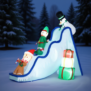 Pupazzo di neve gonfiabile natalizio per decorazioni esterne, decorazione gonfiabile in PVC per giardino e prato, decorazione natalizia. - Product Image 2