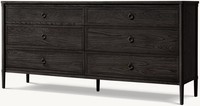 Commode de luxe moderne en bois, table de chevet design à 6 tiroirs pour ensembles de chambre parentale, pièce de mobilier d'hôtel de luxe