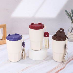 Stainless Steel Tumbler 316 Vacuum <b>Insulated</b> Coffee <b>Mug</b> With Strap For Travel - Product Image 2