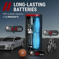 Mini compresseur de pompe à air numérique sans fil portable sans fil pour voiture, rechargeable automatiquement, gonfleur de pneu en matériau ABS