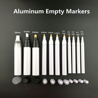 Touchfive — stylo marqueur vide en aluminium, noyau de coton, Permanent, OEM, Logo personnalisé, peut ajouter toutes les couleurs 3.0/4.5/6mm