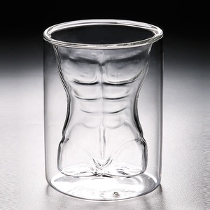 Bicchieri d'acqua a doppia parete in <span class=keywords><strong>vetro</strong></span> borosilicato spesso, anti-condensa, per casa, cucina e bar - Product Image 4
