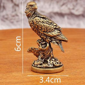 Estatua de águila de bronce vintage hecha a mano con impresión UV - Escultura de pájaro de metal única para decoración moderna del hogar - Product Image 4