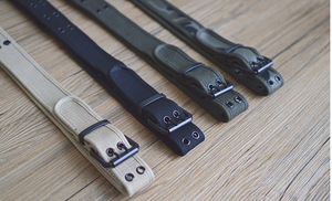 Ceintures tactiques en toile de coton et polyester DFBWB102 pour sports de plein air, à la mode, avec boucle respirante à 2 broches - Product Image 3