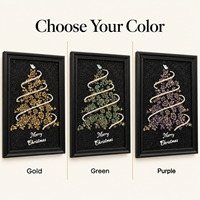 Kit d'art texturé DIY de Noël : Ensemble de peinture d'arbre floral en relief avec perles et finition métallique pour la décoration intérieure