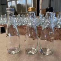 Bouteille en verre personnalisée avec logo couleur 330ml 500ml 750ml pour boissons, eau, spiritueux, soda, eau pétillante, forme Evian