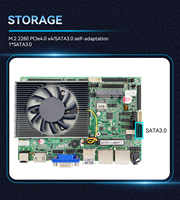 Carte mère avec processeur serveur, vente au détail, Intel 4e et 5e génération, DDR3, Win10, Win11, Linux, LVDS, VGA, 6 RS232, carte mère 3,5 pouces