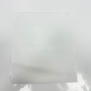 Sac en plastique givré personnalisé avec fermeture éclair pour accessoires vestimentaires, chaussures, t-shirts, vêtements de sport, emballage, étiquette en papier - Product Image 2