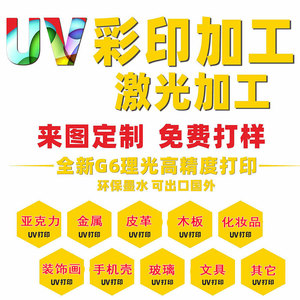 รับพิมพ์ลาย UV บนอะคริลิก ไม้ หนัง แก้ว เคสโทรศัพท์ ออกแบบเองได้ ฟรีตัวอย่าง - Product Image 1