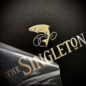 Metallic Letters Labels Custom Thin Electroform Gold Nickel 3D logo Transfer Embossed <b>Decals</b> Metal Stickers with Adhesive - Product Image 1