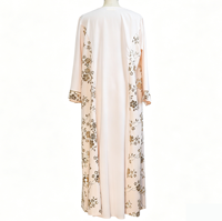 Robe Kaftan Abaya Africaine de Luxe Grande Taille pour Femme, Élégante, en Chiffon avec Cristaux Diamantés, Manches Longues, Longueur Cheville