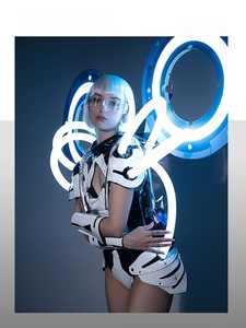 Traje <span class=keywords><strong>de</strong></span> actuación Agogo con luz LED ultrabrillante y potente para mujer, con marco trasero <span class=keywords><strong>de</strong></span> metal, <span class=keywords><strong>ropa</strong></span> para espectáculos nocturnos y ferias <span class=keywords><strong>de</strong></span> automóviles - Product Image 3