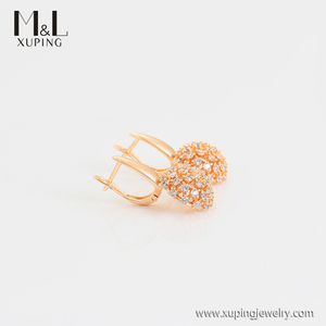 ML82036 XUPING takı ML mağaza haftalık fiyatları high end kostüm takı 18K altın renk sentetik CZ 3A + Hoop küpe - Product Image 3