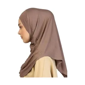 Easy Wear smooth Hijab Instant Jersey turbanti sciarpa da preghiera vestiti per abiti musulmani Niqab face cover sciarpe sciarpa per la testa per le donne
