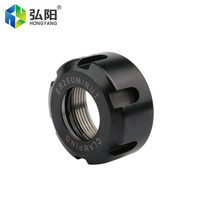 Écrou de serrage équilibré standard ER25UM, surface en oxyde noir, résistance à l'usure pour broche CNC haute vitesse