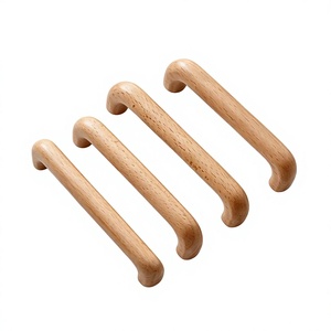 Poignées de tiroir en bois naturel pour armoires et placards - Product Image 1