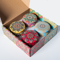 Vente en gros Aromathérapie Coffret cadeau de luxe en étain pour décoration intérieure pas cher Bougies parfumées en cire de soja pour femmes