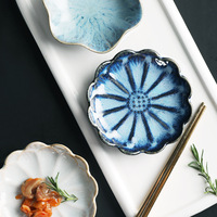 Assiette en céramique de style japonais et nordique, compatible micro-ondes, petite assiette de service, vaisselle, vente en gros pour fabricants