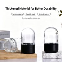 Pot en verre transparent vide de 100 ml avec couvercle sécurité enfant, bouteille de rangement hermétique portable pour pilules, herbes sèches, épices - Vente en gros