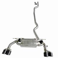 Pour BMW 420i 430i 435i F32 F33 F36 2.0T, tuyaux d'échappement à soupape électronique en acier inoxydable 304, système cat-back avec embouts quadruples en fibre de carbone