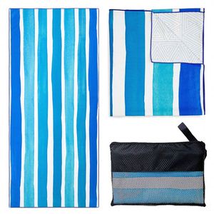 Turkish <b>Pink</b> and White Striped Lounge Chair Cover Beach Towel - Product Image 2