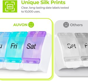 Organizador Semanal de Pastillas OEM, Apto para Personas con Artritis, Libre de BPA, Estuche de <span class=keywords><strong>Viaje</strong></span> para Pastillas con Compartimentos Grandes y Apertura por Resorte para 7 Días, para Vitaminas - Product Image 4