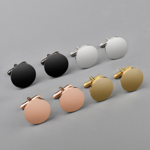 Boutons de manchette en acier inoxydable chemises pour hommes boutons de manchette fête <span class=keywords><strong>des</strong></span> pères cadeau mariage affaires fête <span class=keywords><strong>bijoux</strong></span> - Product Image 4