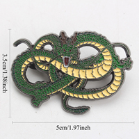 Broche Dragon Ball Z, Badge Anime, Clip d'écharpe élégant, Accessoire de mode, Cadeau unique pour la famille, les amis et les amoureux