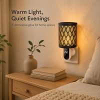 Lampe à cire fondante rétro européenne à intensité variable, chauffe-bougie sans flamme, veilleuse d'ambiance pour chambre à coucher, salon, aromathérapie