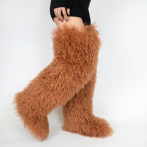 วิวิบลุค Z0203BT รองเท้าบูทขนสัตว์เทียมสำหรับผู้หญิง รุ่นใหม่ รองเท้าบูทกันหิมะ รองเท้าบูทสำหรับฤดูหนาวกลางแจ้ง รองเท้าบูทขนเฟอร์อุ่นๆ - Product Image 3