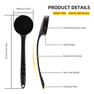 <span class=keywords><strong>Spazzola</strong></span> <span class=keywords><strong>per</strong></span> il Corpo in Silicone di Grado Alimentare con Logo Personalizzato, Manico Lungo, Elegante <span class=keywords><strong>Spazzola</strong></span> Esfoliante <span class=keywords><strong>per</strong></span> Massaggio e <span class=keywords><strong>Bagno</strong></span> - Product Image 3