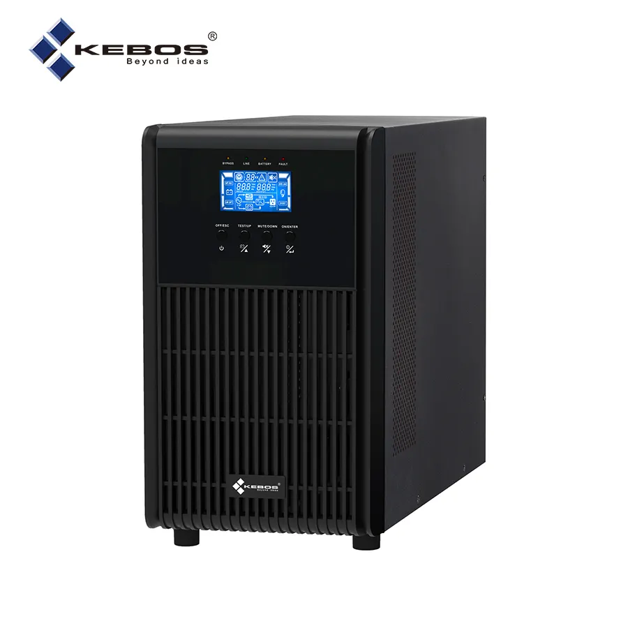 Kebos GH11-2K L  2000va 1800w High Performance Double Conversion LCD Display Uninterruptible Power Supply Online Tower Ups