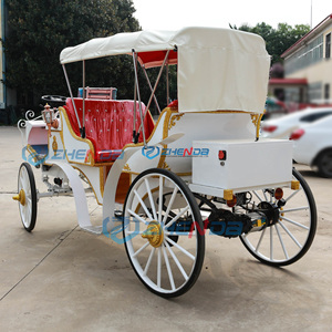 Charrette de Mariage Royale Électrique à 4 Roues de Luxe, Prix d'Usine, Carrosse Élégant Traîné par des Chevaux pour l'Extérieur - Product Image 6