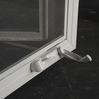 Fenêtre en verre PVC de style américain Fenêtre à battant français avec gril et moustiquaire
